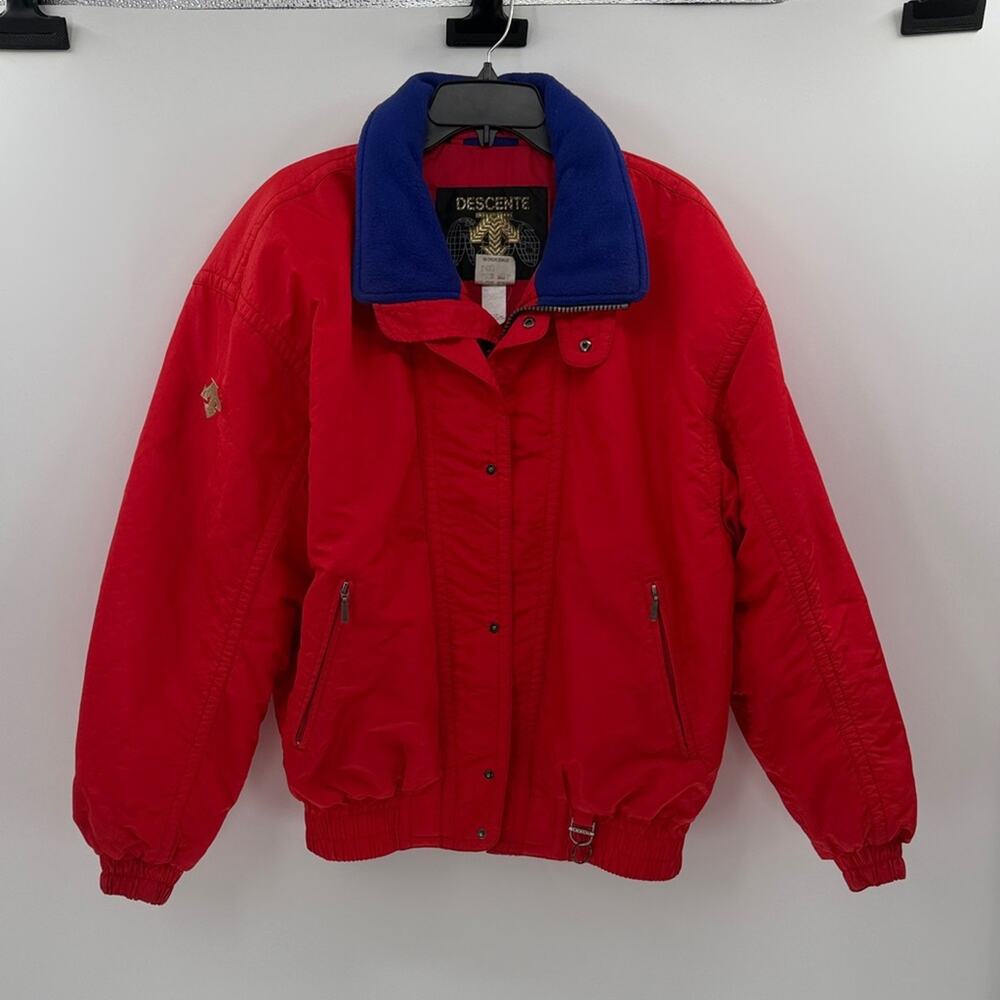 Descente Men's vintage Winter Jacket - Red - Large